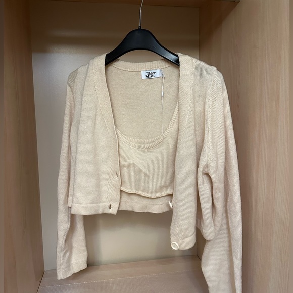 Georgia cream cardigan and crop top - Picture 1 of 1